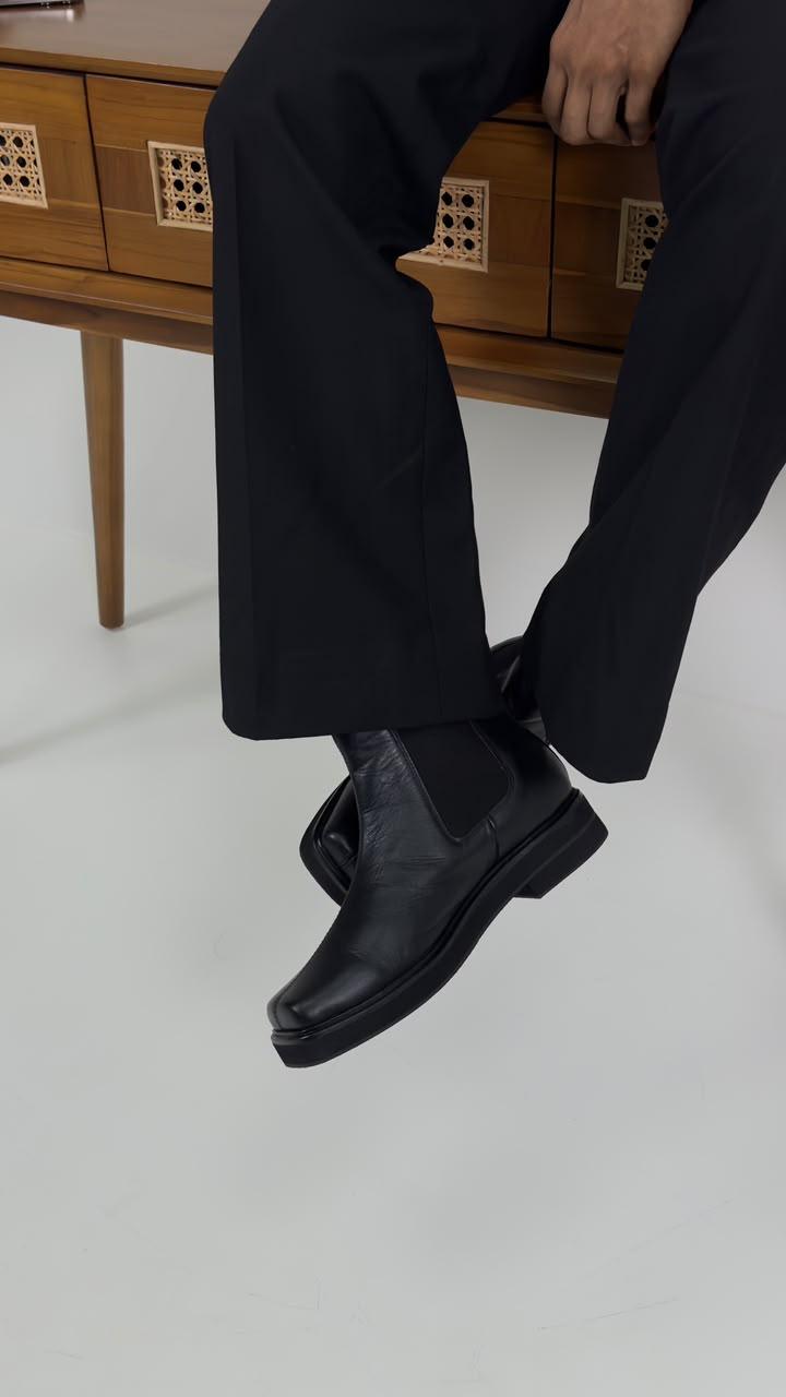 Square Toe Chelsea Boots Angle View